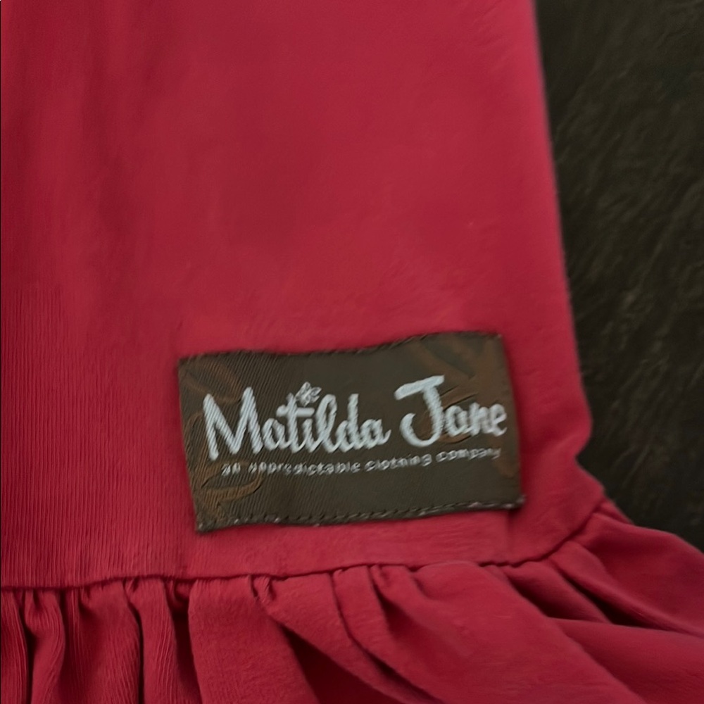 Matilda Jane red Ruffle Leggings - Picture 2 of 4